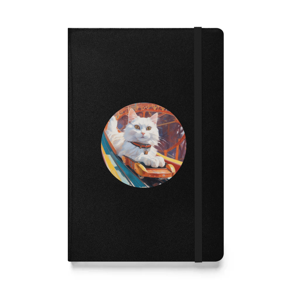 PugMug Custom White Companion Cat Hardcover Bound Notebook
