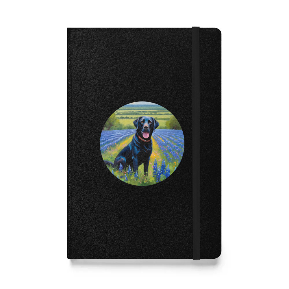 PugMug Custom Black Labrador Retriever Hardcover Bound Notebook
