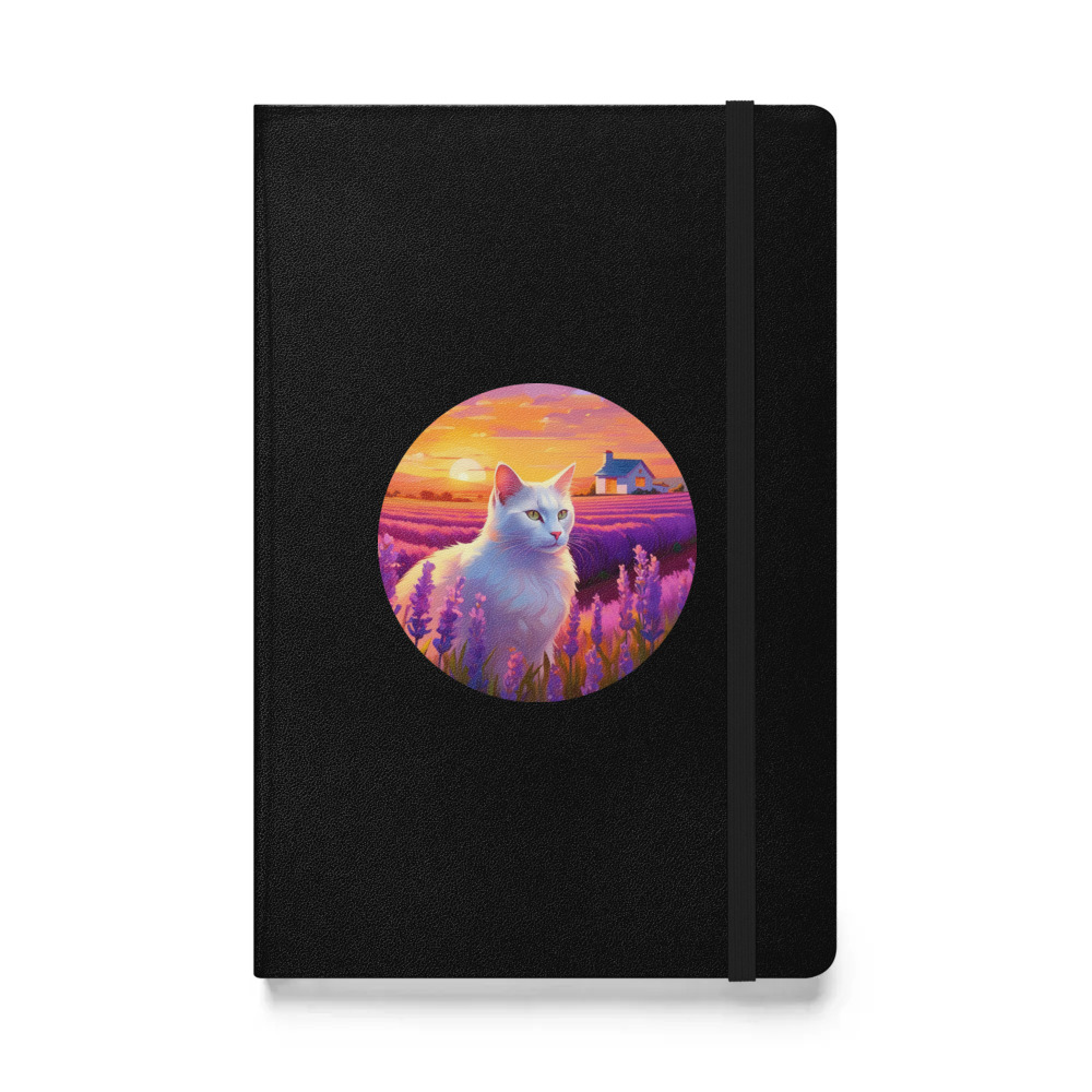 PugMug Custom White Companion Cat Hardcover Bound Notebook