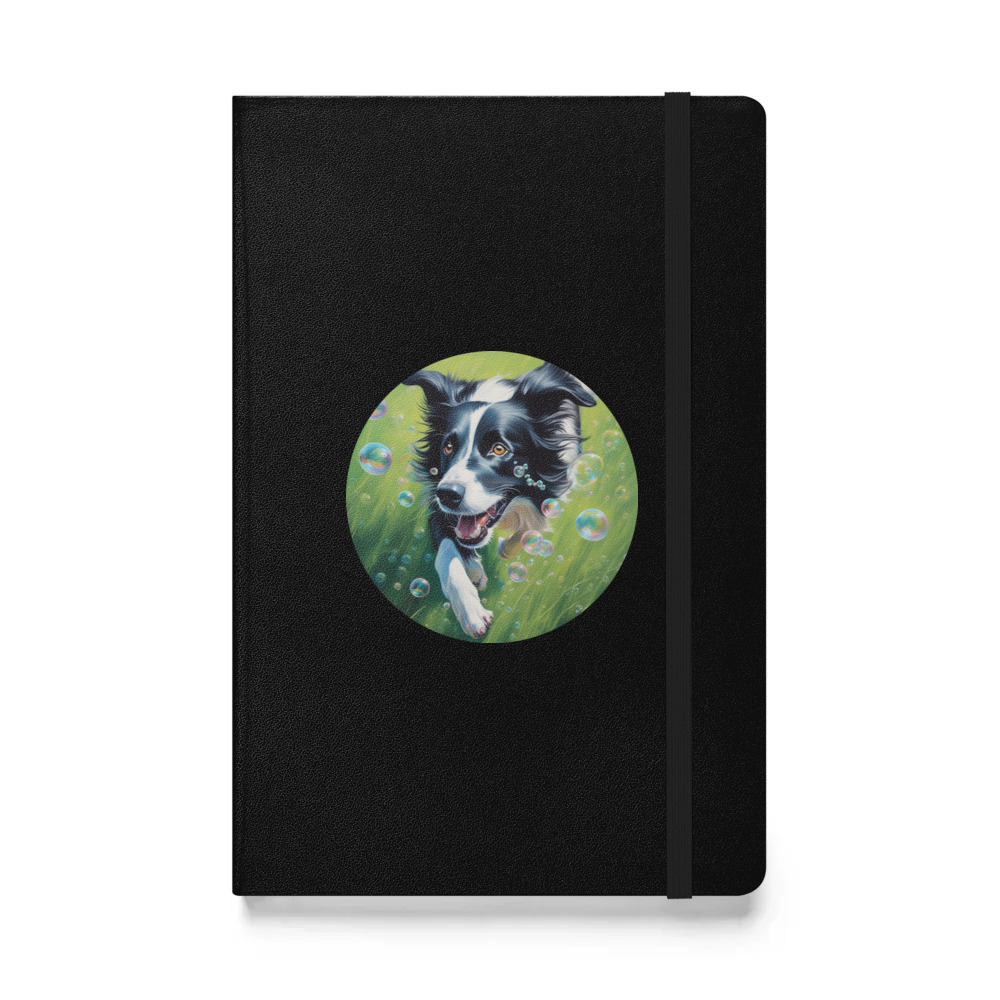 PugMug Custom Border Collie Hardcover Bound Notebook