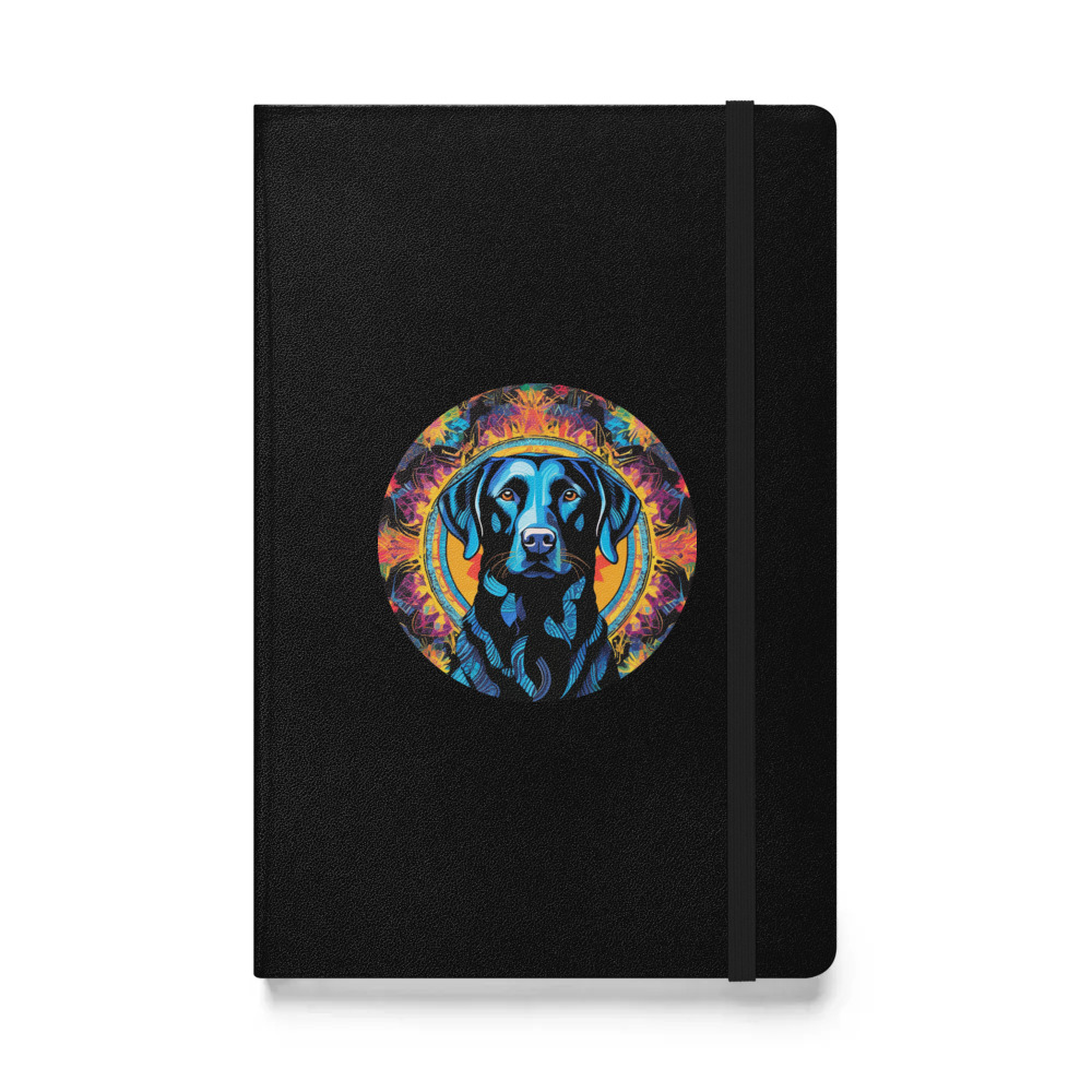 PugMug Custom Black Labrador Retriever Hardcover Bound Notebook