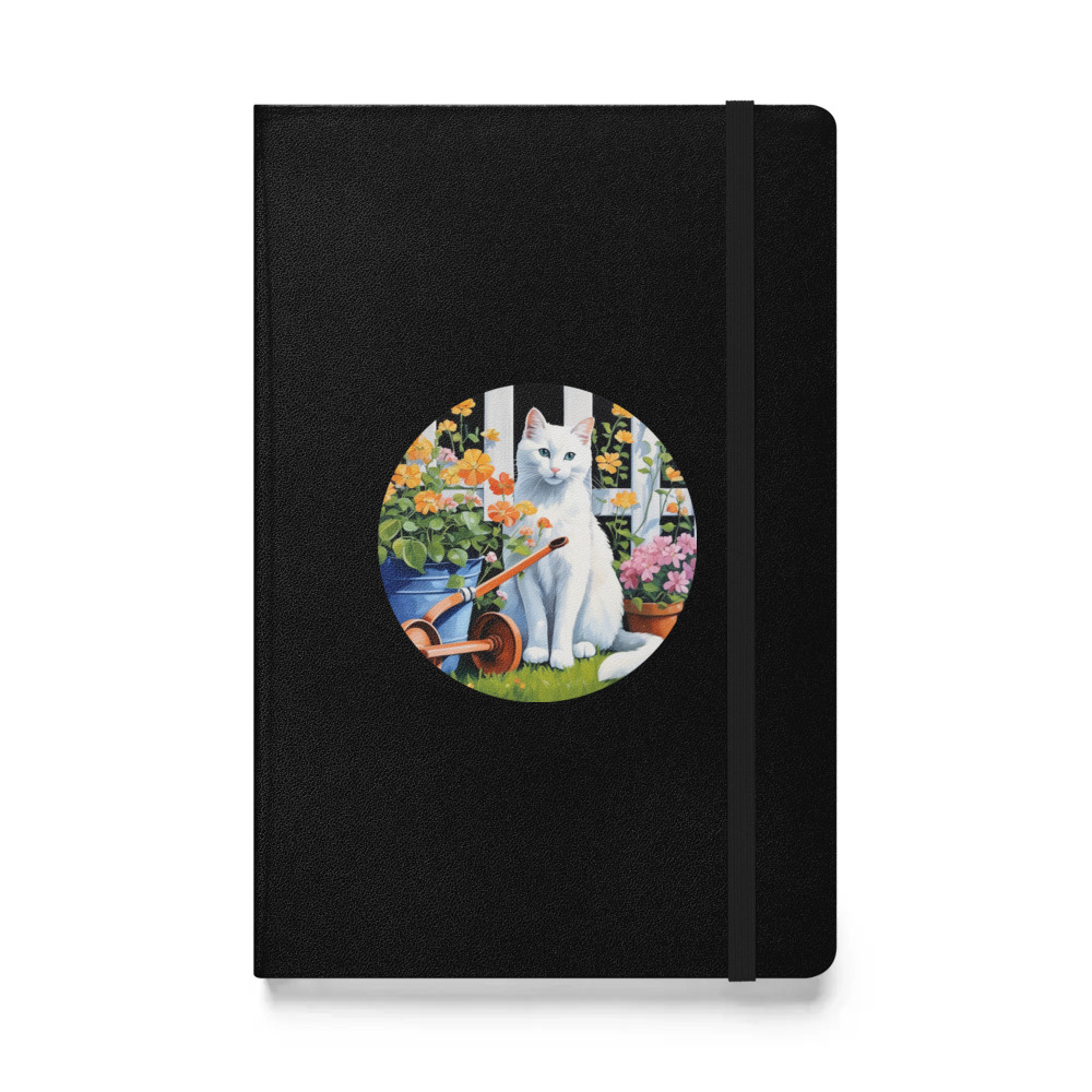 PugMug Custom White Companion Cat Hardcover Bound Notebook