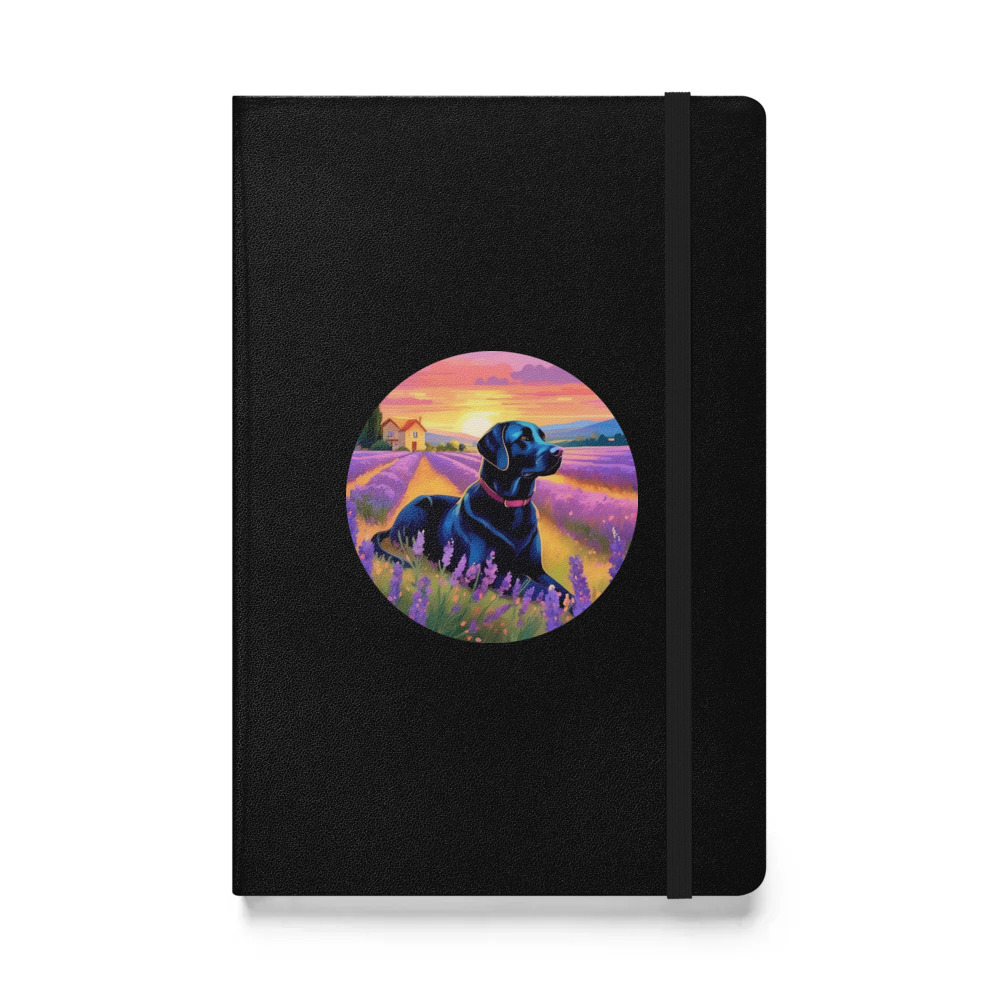 PugMug Custom Black Labrador Retriever Hardcover Bound Notebook