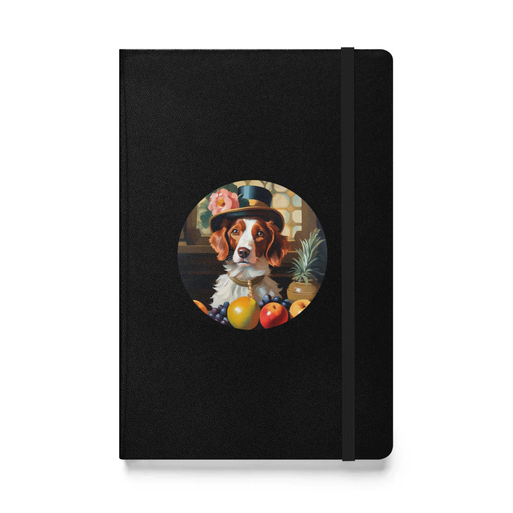 PugMug Custom Brittany Dog Hardcover Bound Notebook