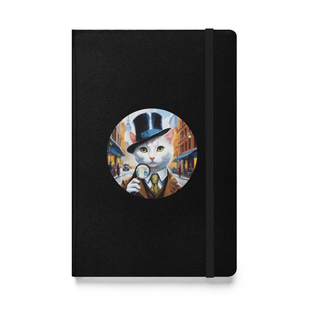 PugMug Custom White Companion Cat Hardcover Bound Notebook