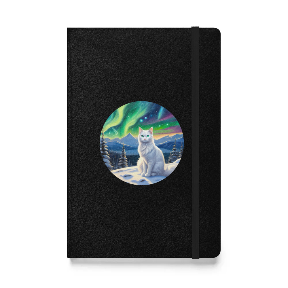 PugMug Custom White Companion Cat Hardcover Bound Notebook