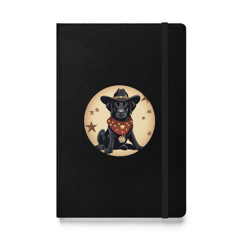PugMug Custom Black Labrador Retriever Hardcover Bound Notebook