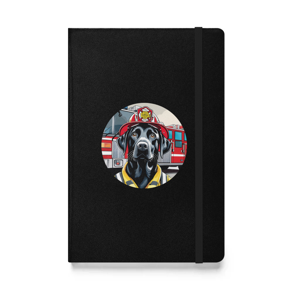 PugMug Custom Black Labrador Retriever Hardcover Bound Notebook