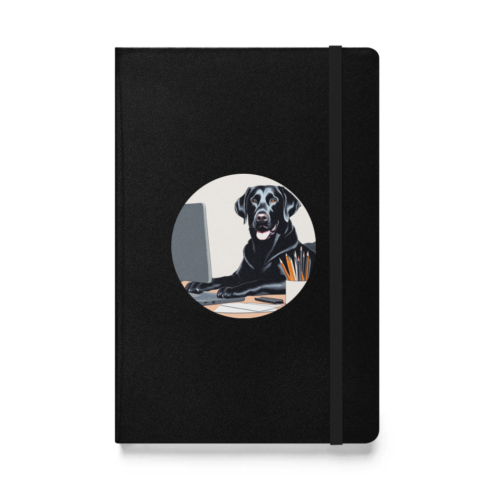 PugMug Custom Black Labrador Retriever Hardcover Bound Notebook