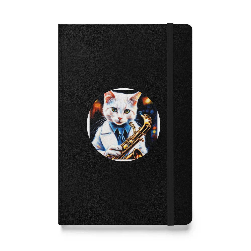 PugMug Custom White Companion Cat Hardcover Bound Notebook