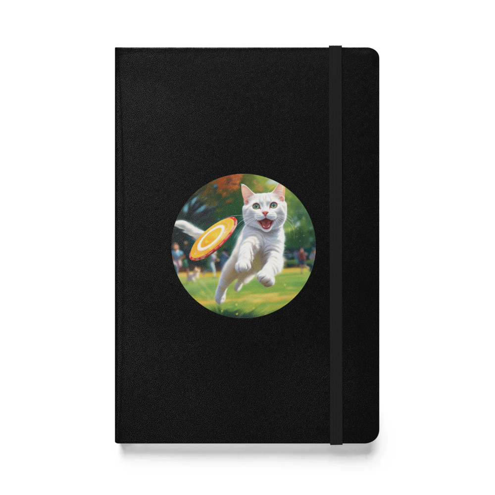 PugMug Custom White Companion Cat Hardcover Bound Notebook