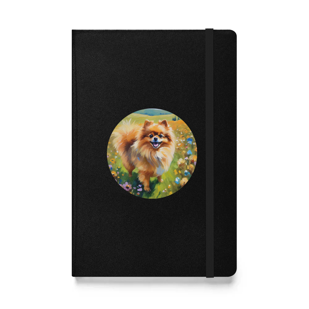PugMug Custom Tan Pomeranian Hardcover Bound Notebook