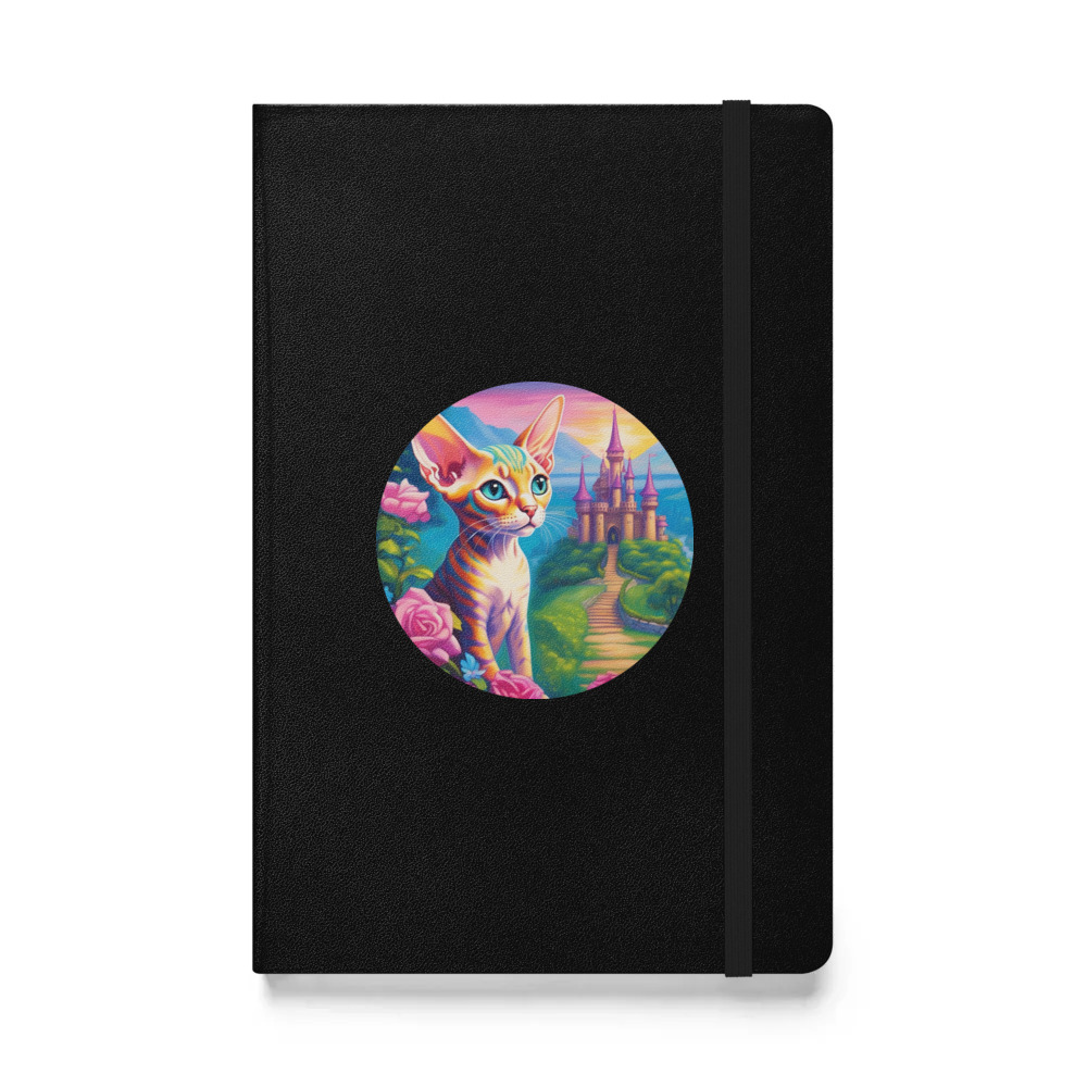 PugMug Custom Tabby Sphynx Cat Hardcover Bound Notebook
