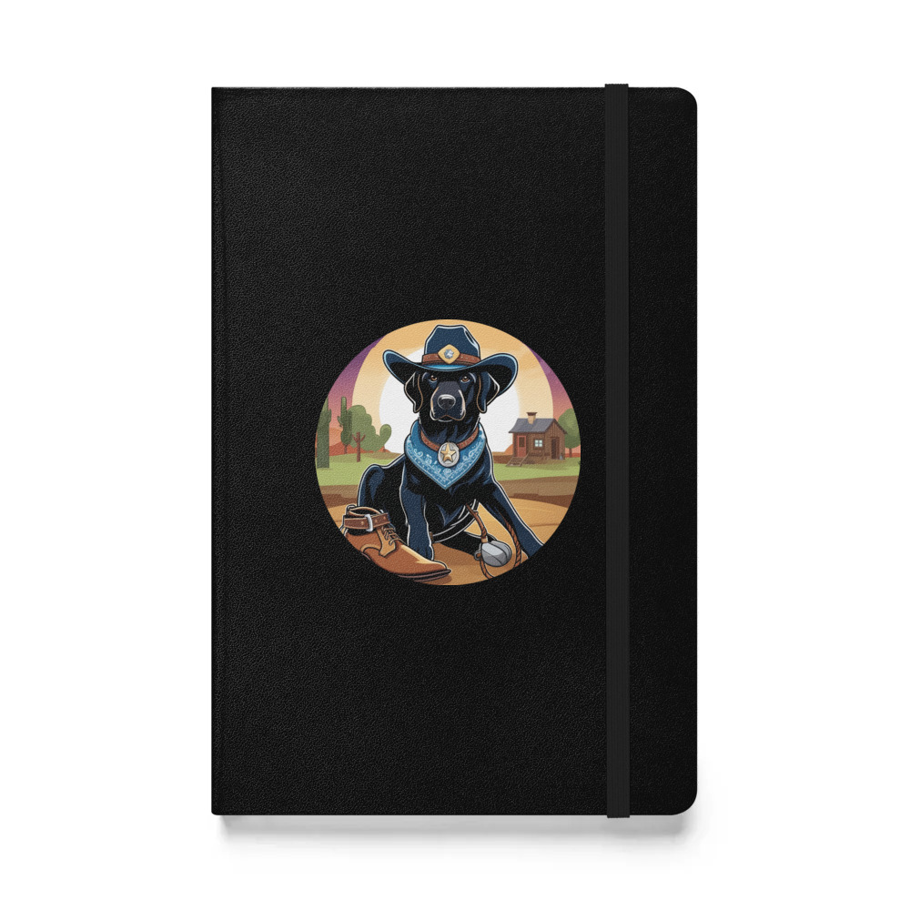 PugMug Custom Black Labrador Retriever Hardcover Bound Notebook