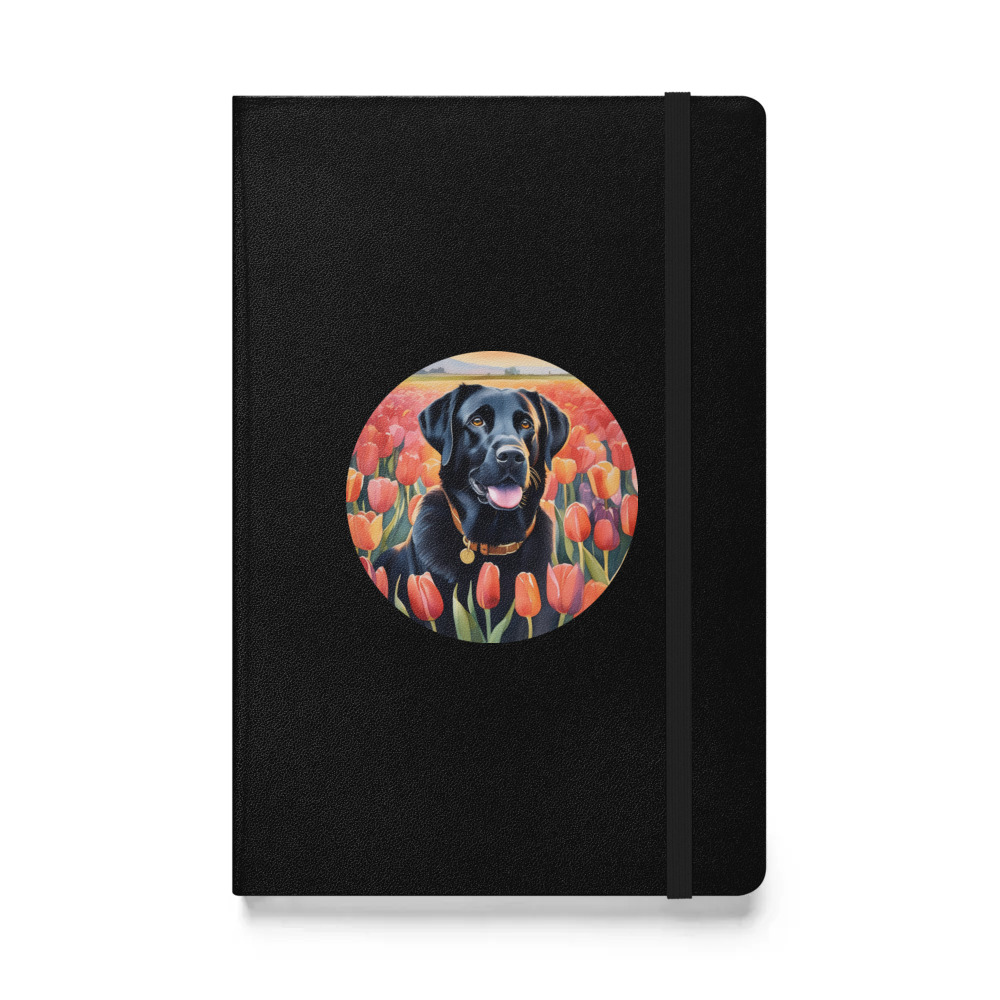 PugMug Custom Black Labrador Retriever Hardcover Bound Notebook