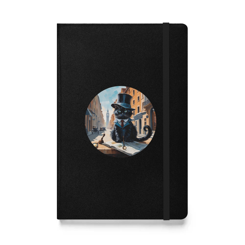 PugMug Custom Black Ragdoll Cat Hardcover Bound Notebook
