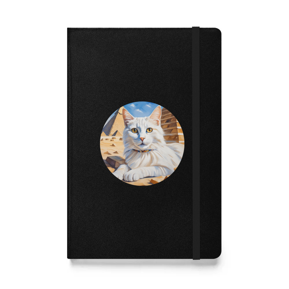 PugMug Custom White Companion Cat Hardcover Bound Notebook