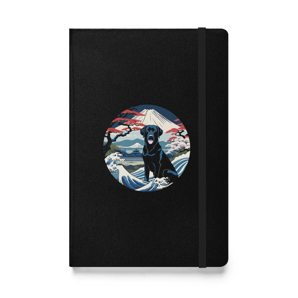 PugMug Custom Black Labrador Retriever Hardcover Bound Notebook