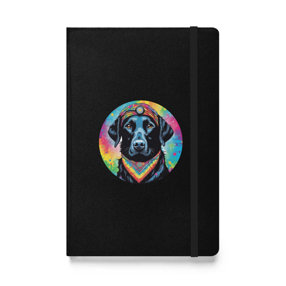 PugMug Custom Black Labrador Retriever Hardcover Bound Notebook
