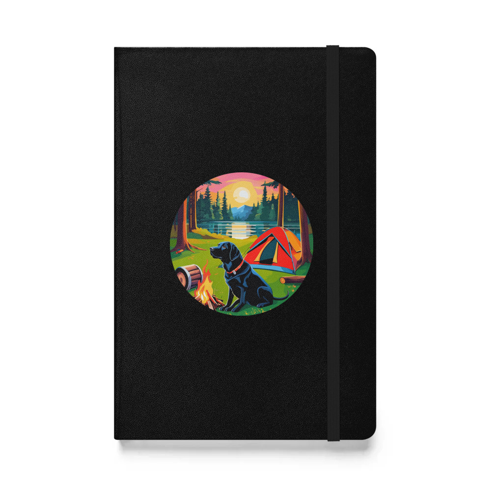 PugMug Custom Black Labrador Retriever Hardcover Bound Notebook