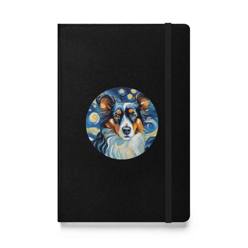 PugMug Custom Miniature American Shepherd Hardcover Bound Notebook