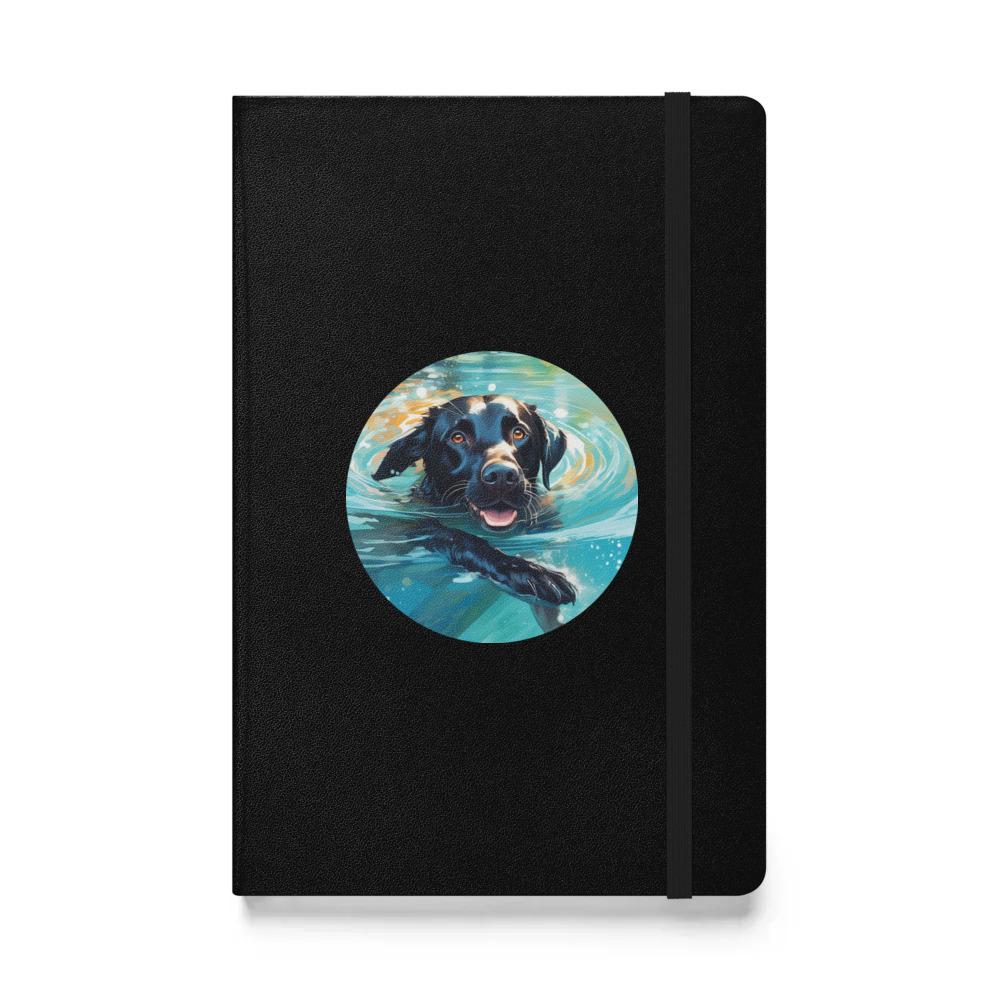 PugMug Custom Black Labrador Retriever Hardcover Bound Notebook