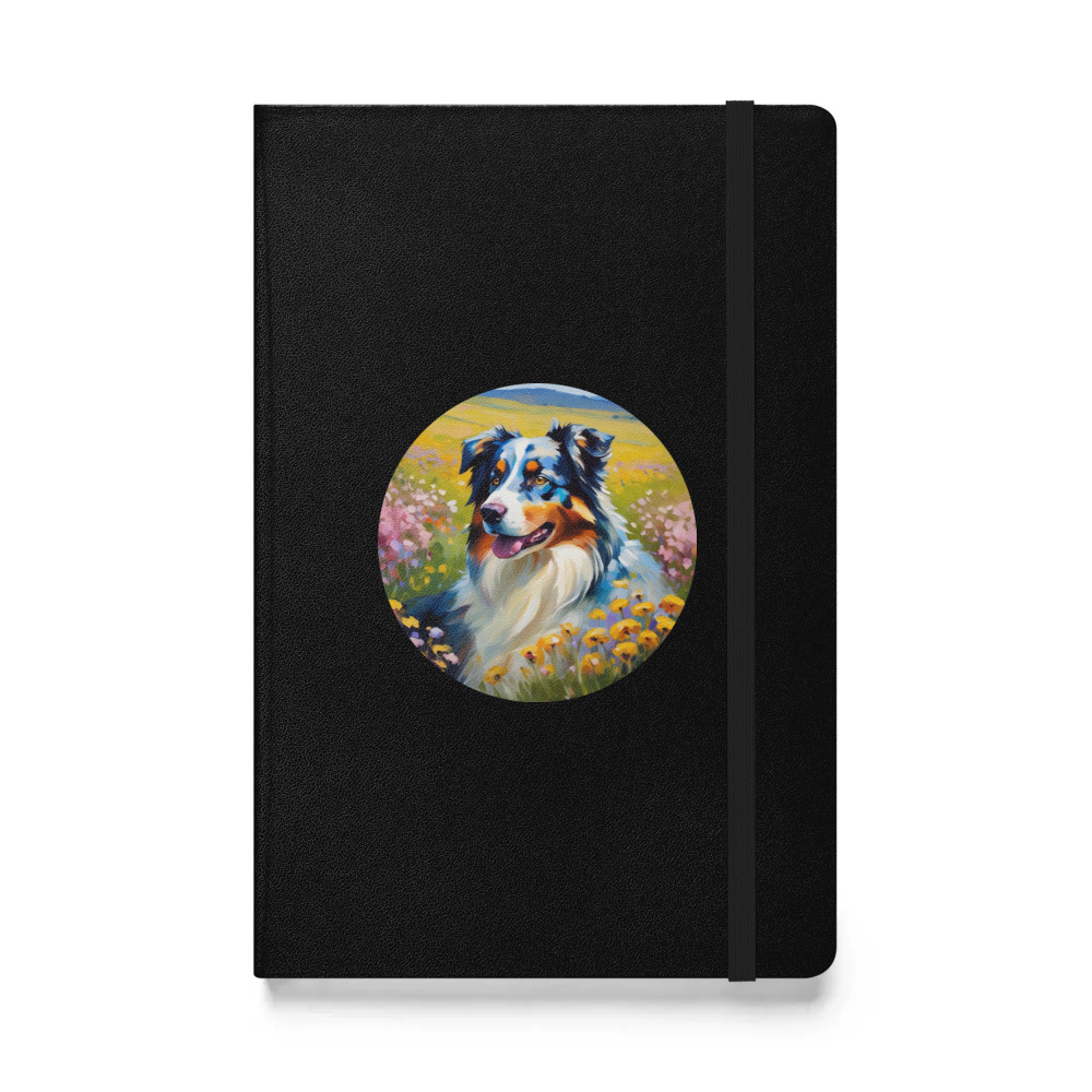 PugMug Custom Australian Shepherd Dog Hardcover Bound Notebook