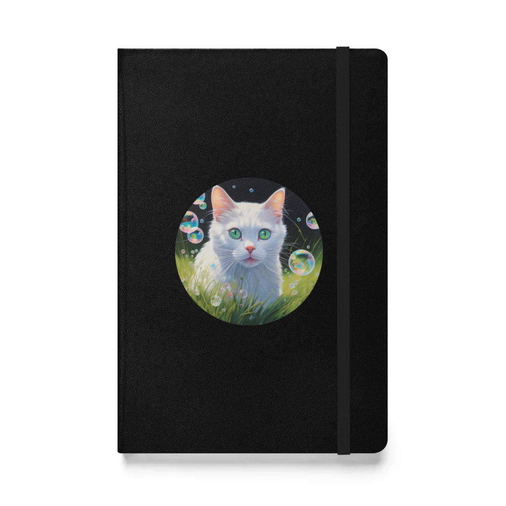 PugMug Custom White Companion Cat Hardcover Bound Notebook
