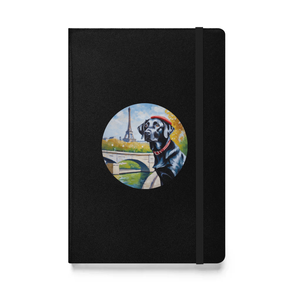 PugMug Custom Black Labrador Retriever Hardcover Bound Notebook