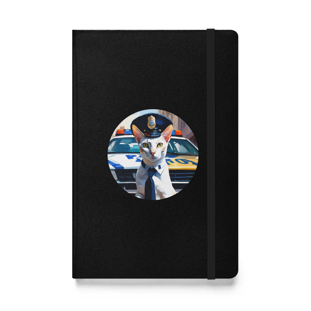 PugMug Custom White Abyssinian Cat Hardcover Bound Notebook