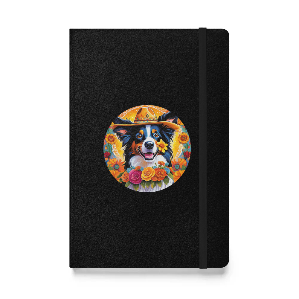 PugMug Custom Border Collie Hardcover Bound Notebook
