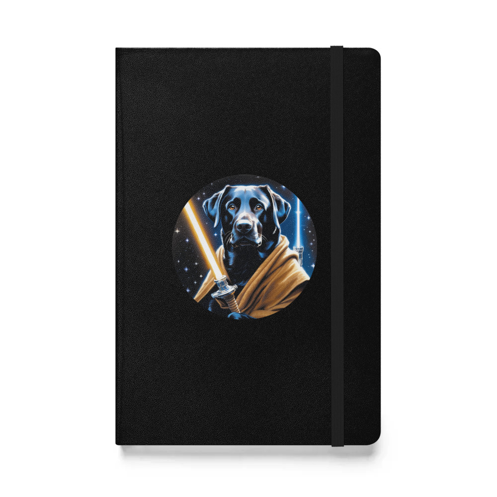 PugMug Custom Black Labrador Retriever Hardcover Bound Notebook
