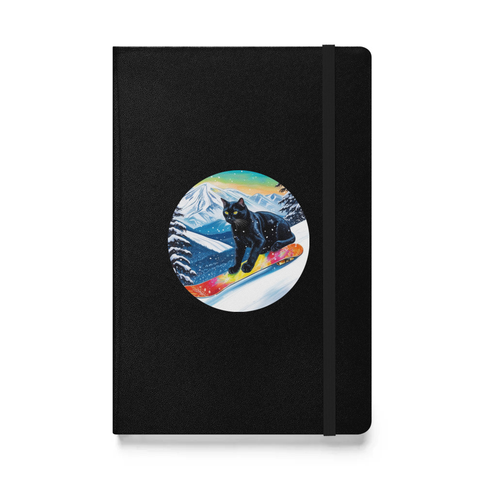 PugMug Custom Black Exotic Cat Hardcover Bound Notebook