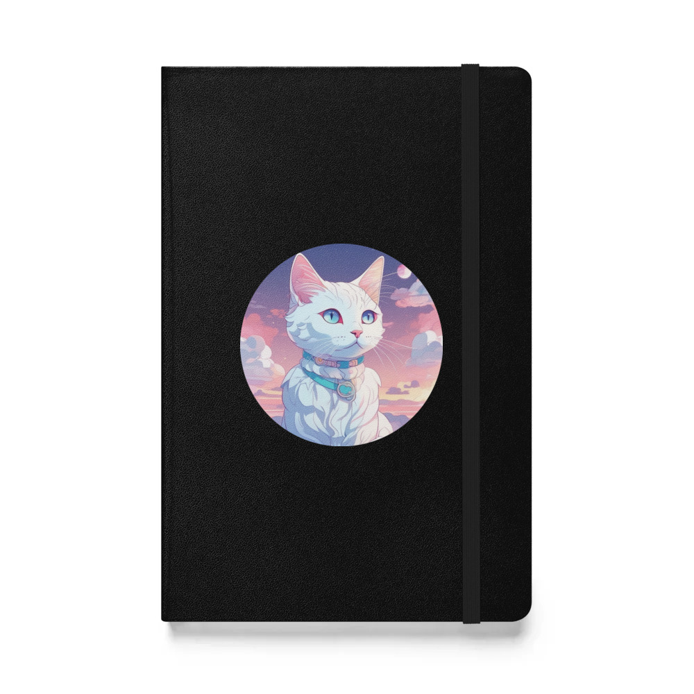 PugMug Custom White Companion Cat Hardcover Bound Notebook