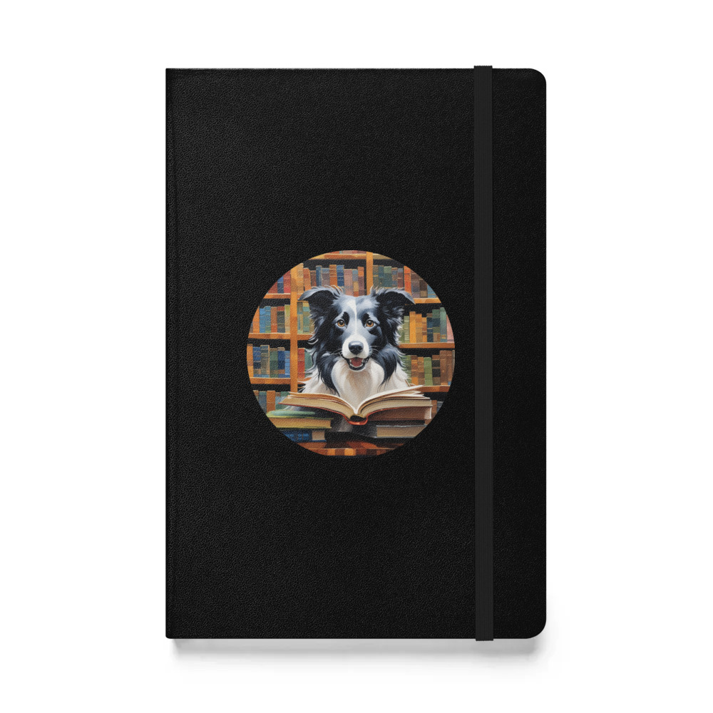 PugMug Custom Border Collie Hardcover Bound Notebook
