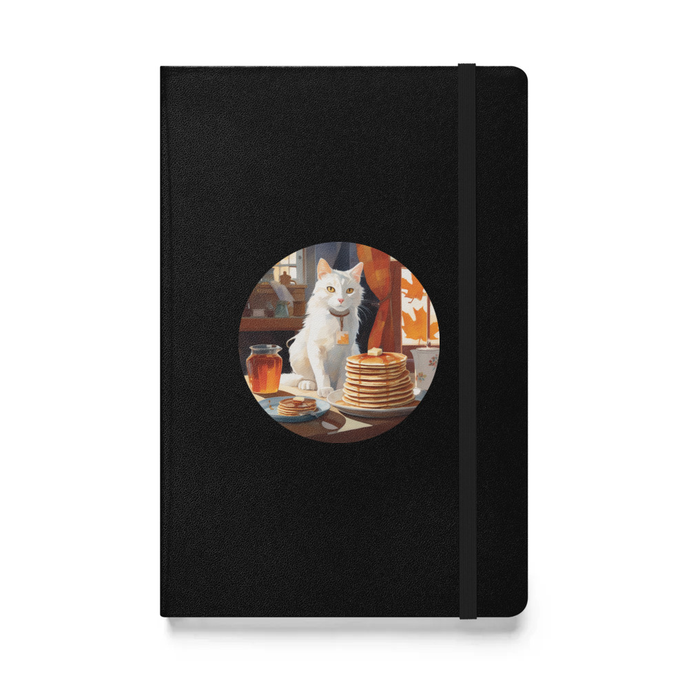 PugMug Custom White Companion Cat Hardcover Bound Notebook