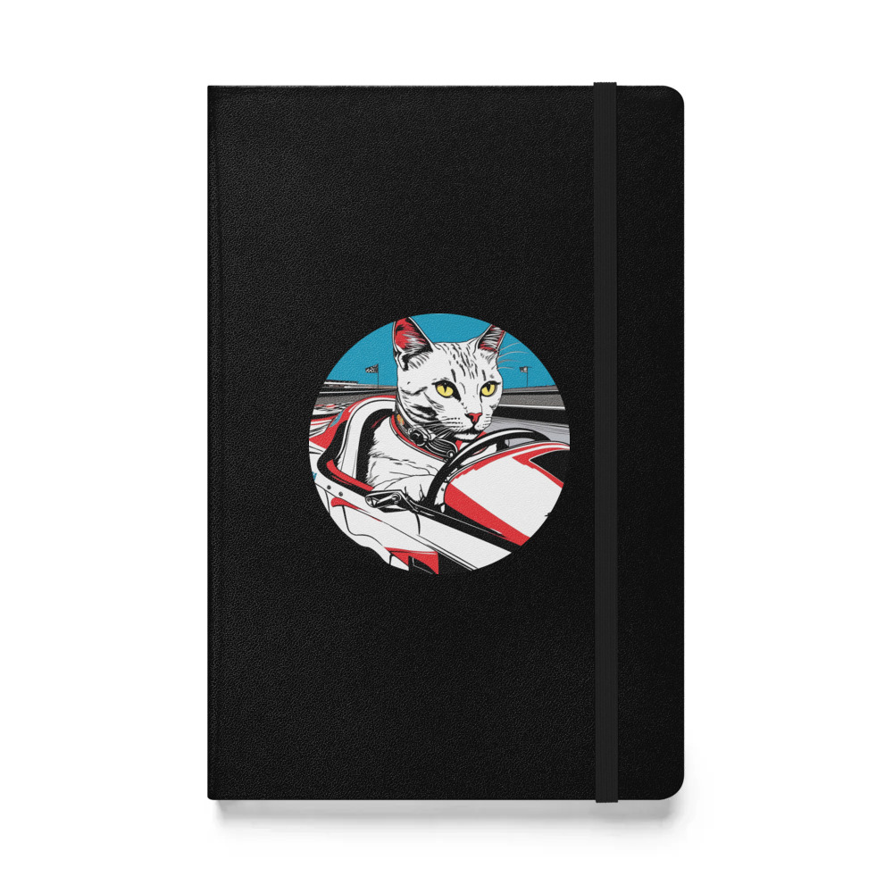 PugMug Custom White Companion Cat Hardcover Bound Notebook
