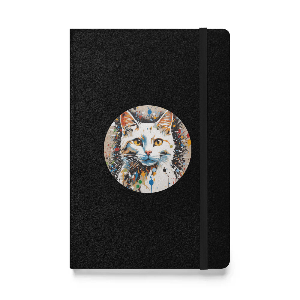 PugMug Custom White Companion Cat Hardcover Bound Notebook