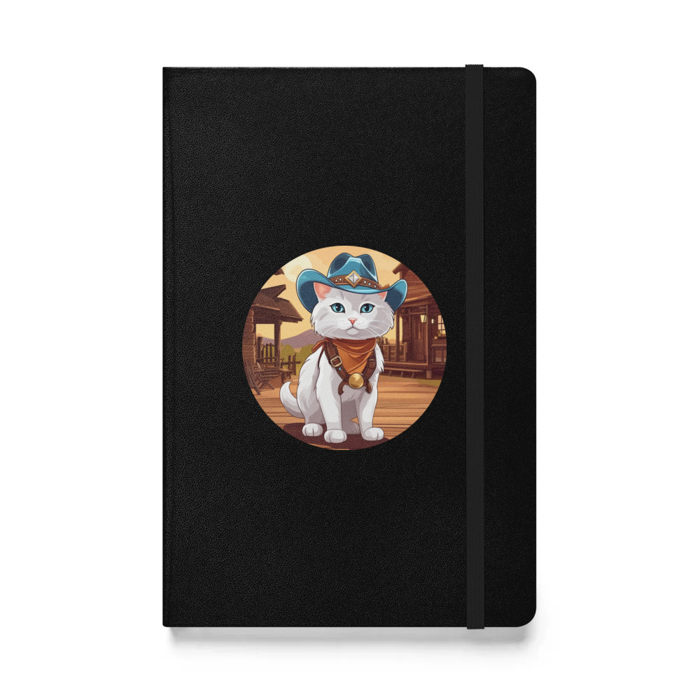 PugMug Custom White Companion Cat Hardcover Bound Notebook