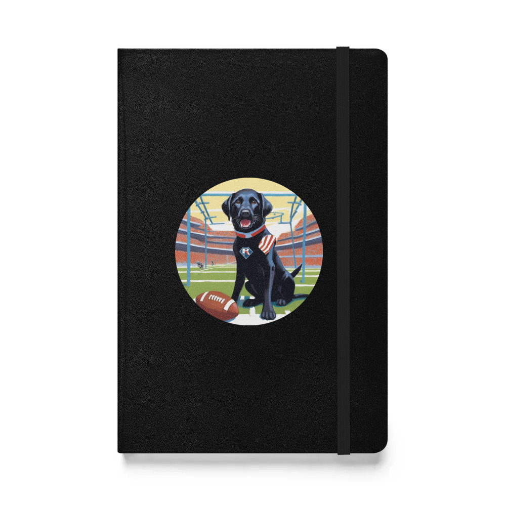 PugMug Custom Black Labrador Retriever Hardcover Bound Notebook