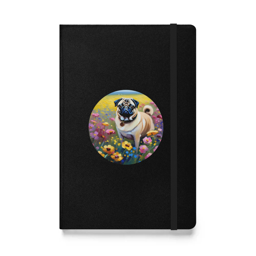PugMug Custom Pug Hardcover Bound Notebook