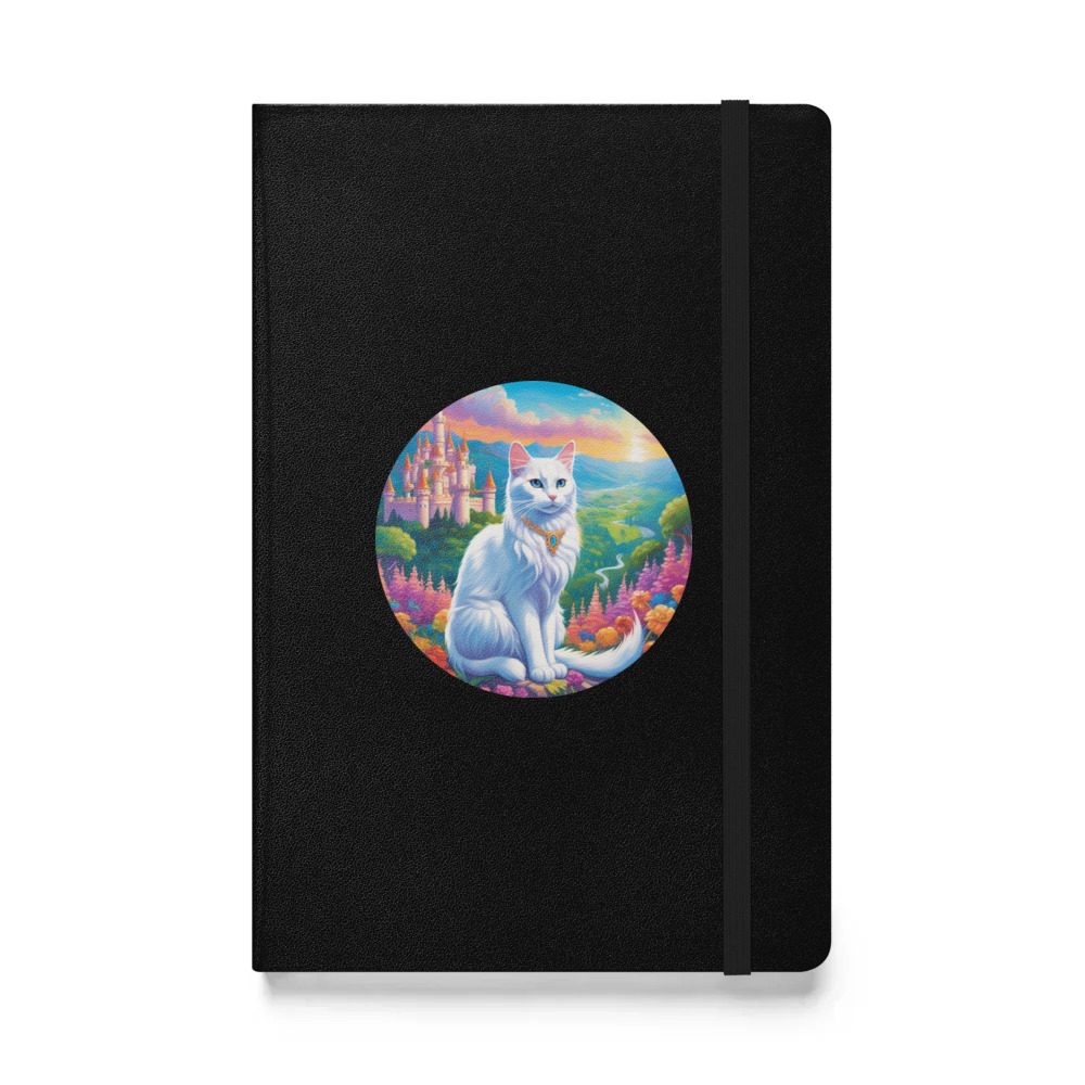 PugMug Custom White Companion Cat Hardcover Bound Notebook