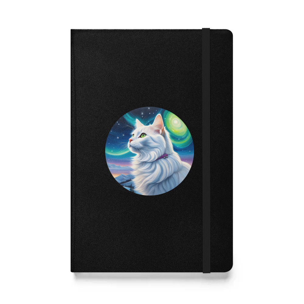 PugMug Custom White Companion Cat Hardcover Bound Notebook