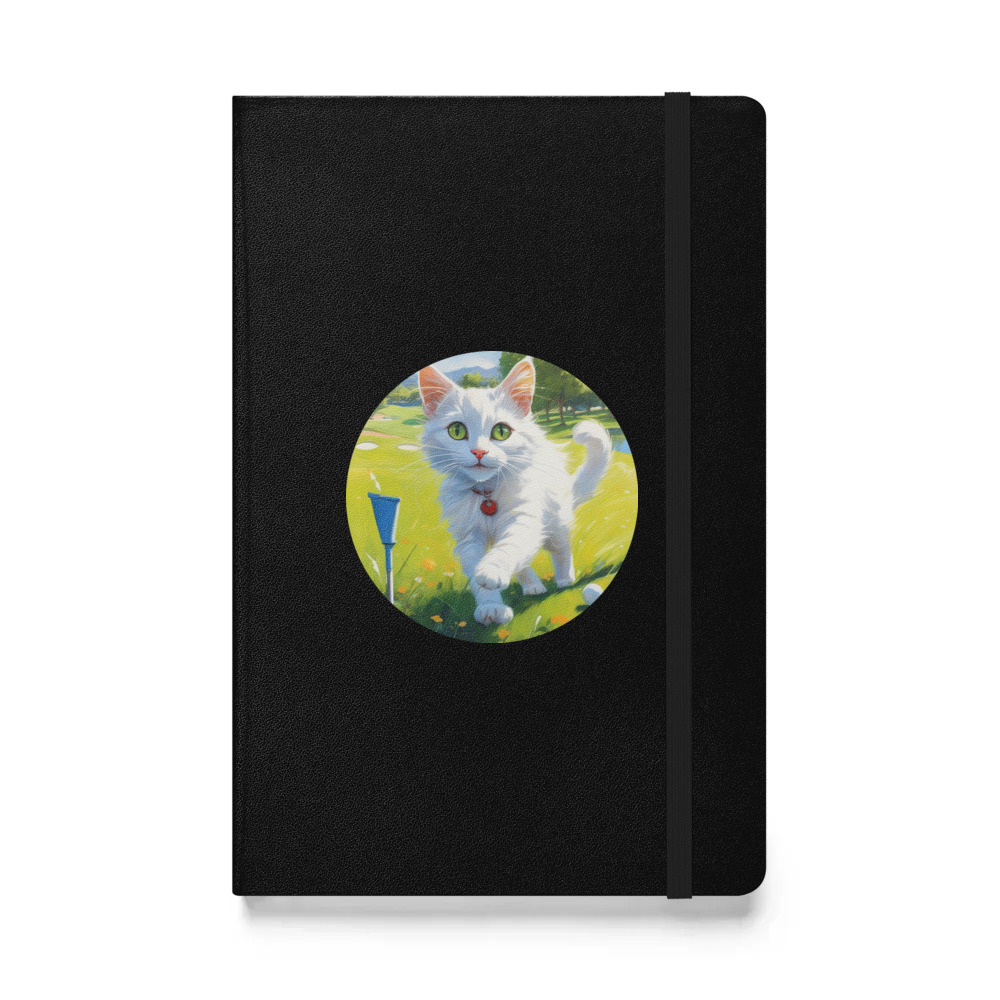 PugMug Custom White Companion Cat Hardcover Bound Notebook