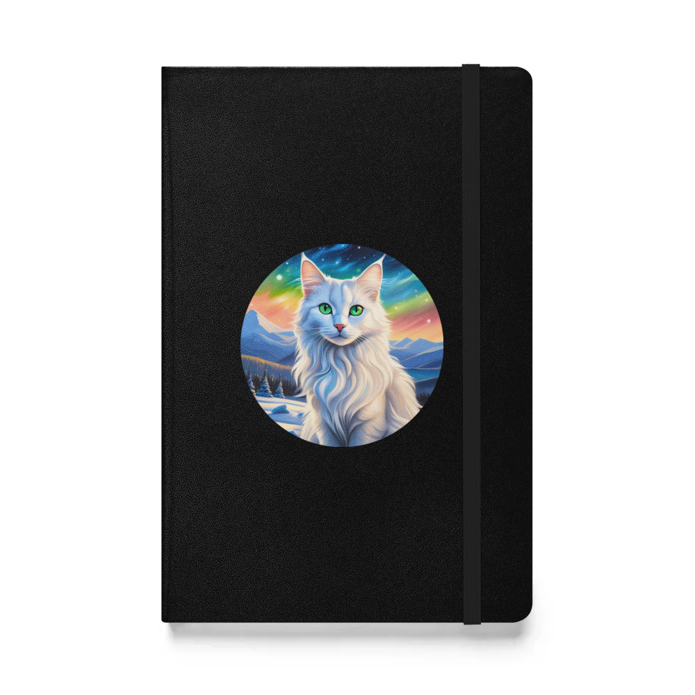 PugMug Custom White Companion Cat Hardcover Bound Notebook