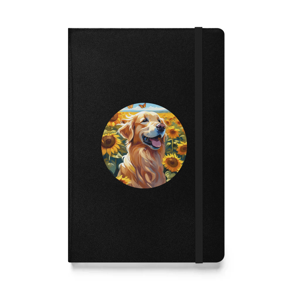 PugMug Custom Golden Retriever Hardcover Bound Notebook