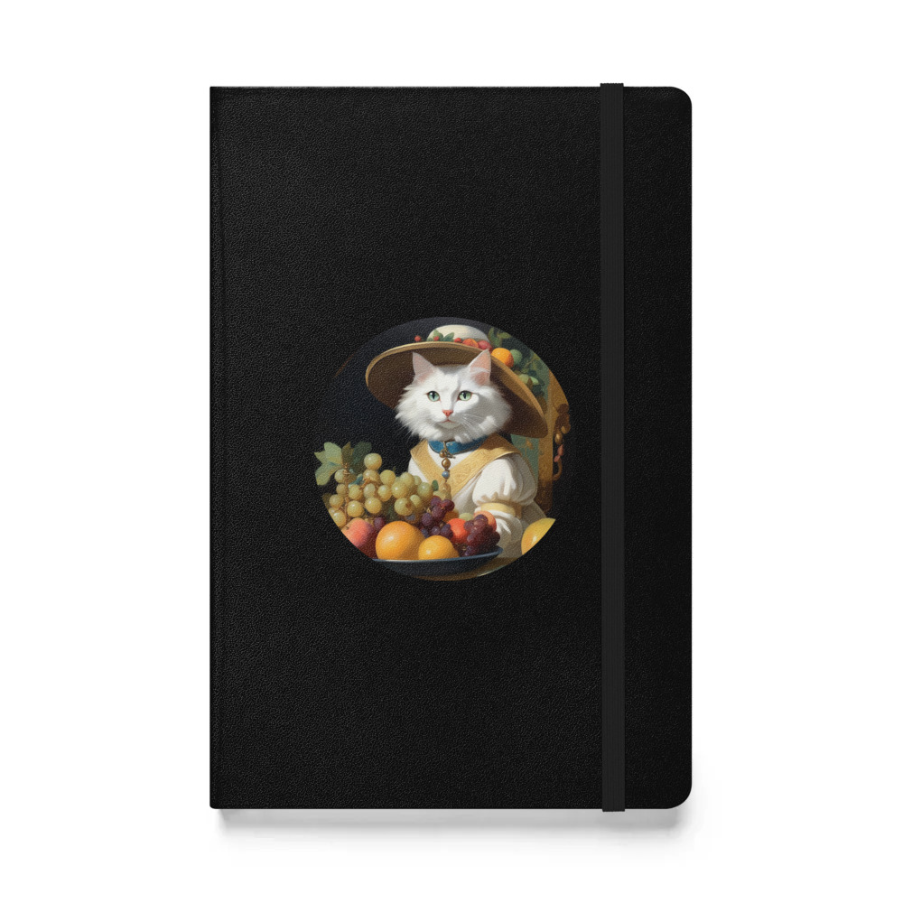 PugMug Custom White Companion Cat Hardcover Bound Notebook