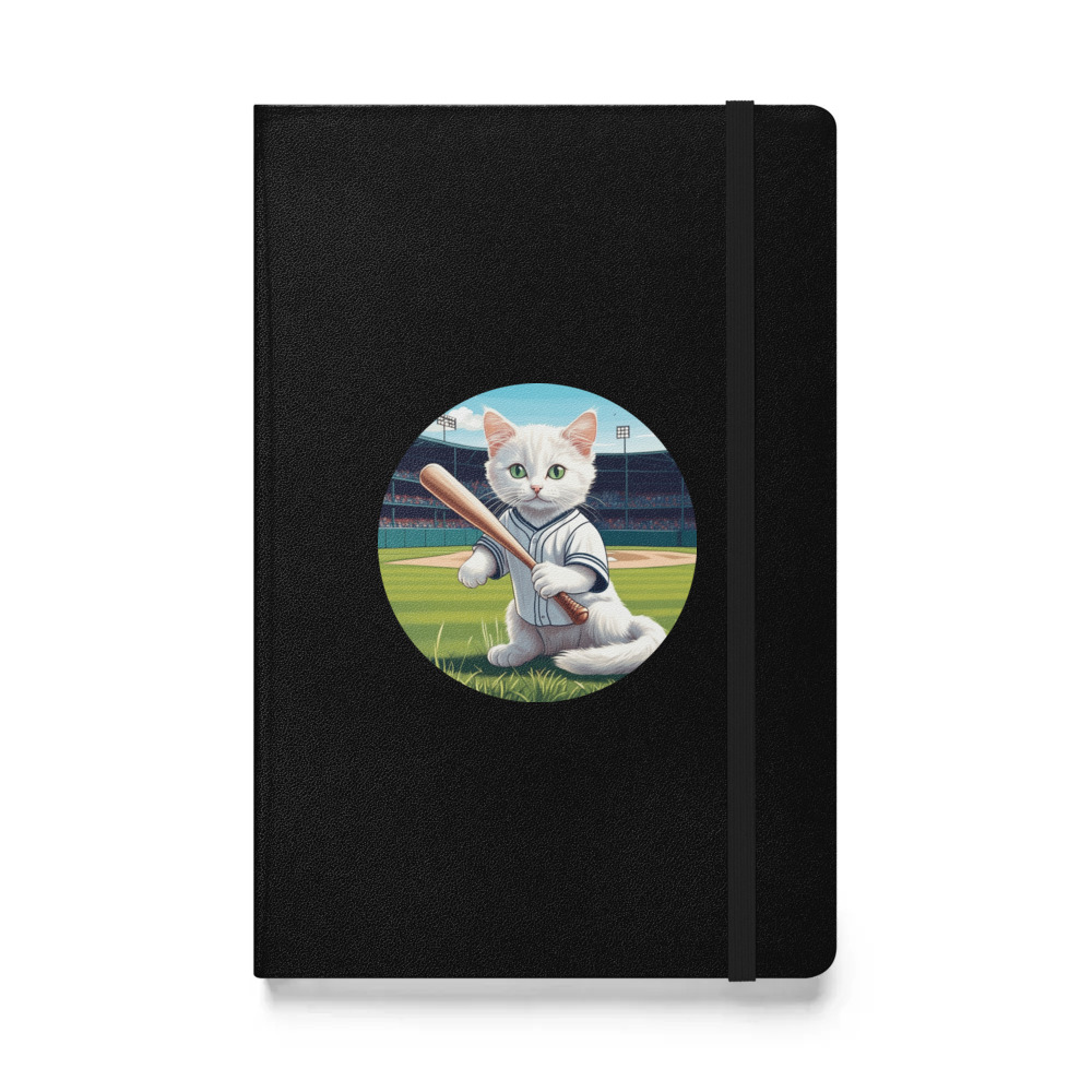 PugMug Custom White Companion Cat Hardcover Bound Notebook
