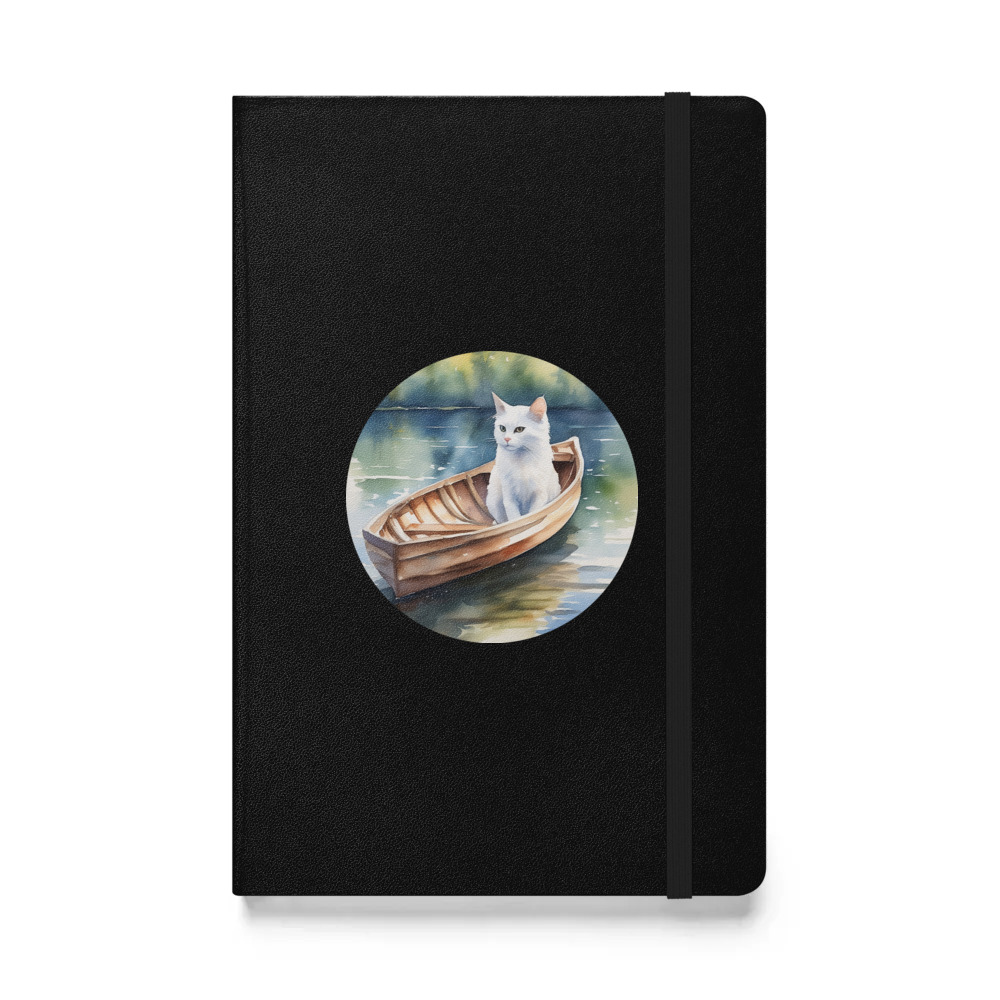 PugMug Custom White Companion Cat Hardcover Bound Notebook