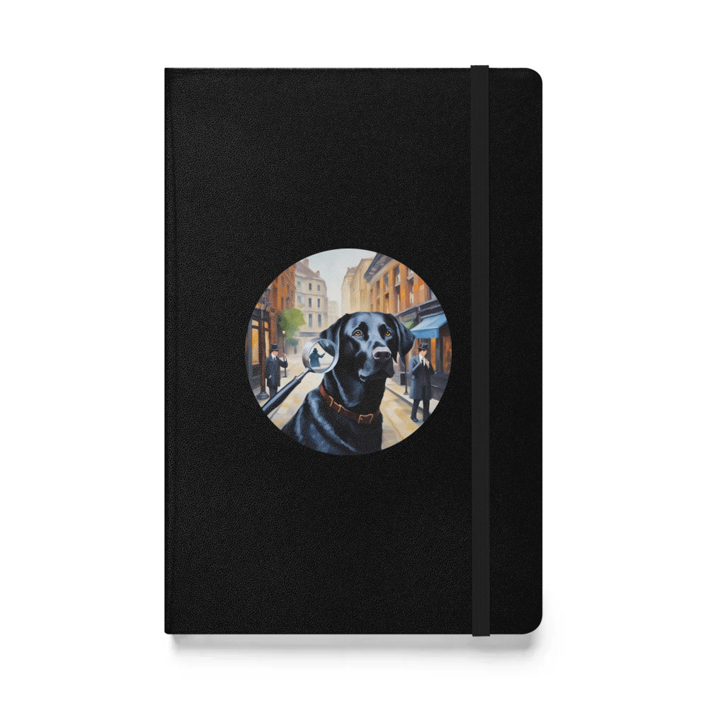 PugMug Custom Black Labrador Retriever Hardcover Bound Notebook